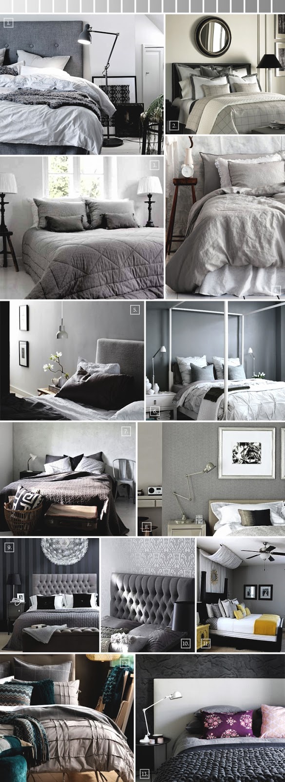 idées déco chambre gris