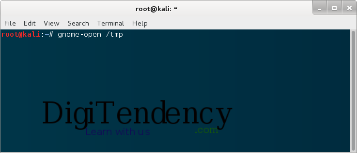 open file explorer via gnome(www.digitendency.com) open file explorer via gnome(www.digitendency.com)