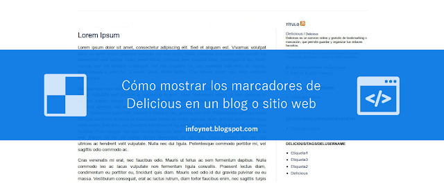 Cómo mostrar los marcadores de Delicious en un blog o sitio web