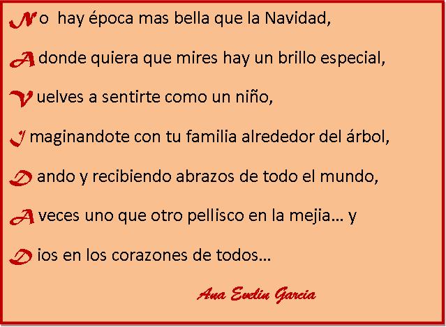 Navidad acrostico El Sombrero Azul: Acrostico