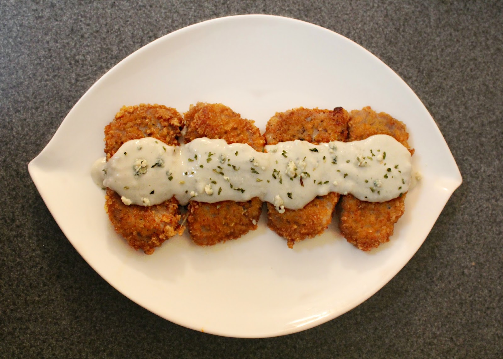 Low Carb BuffaloStyle Fried Pork Chops with Bleu Cheese Sauce
