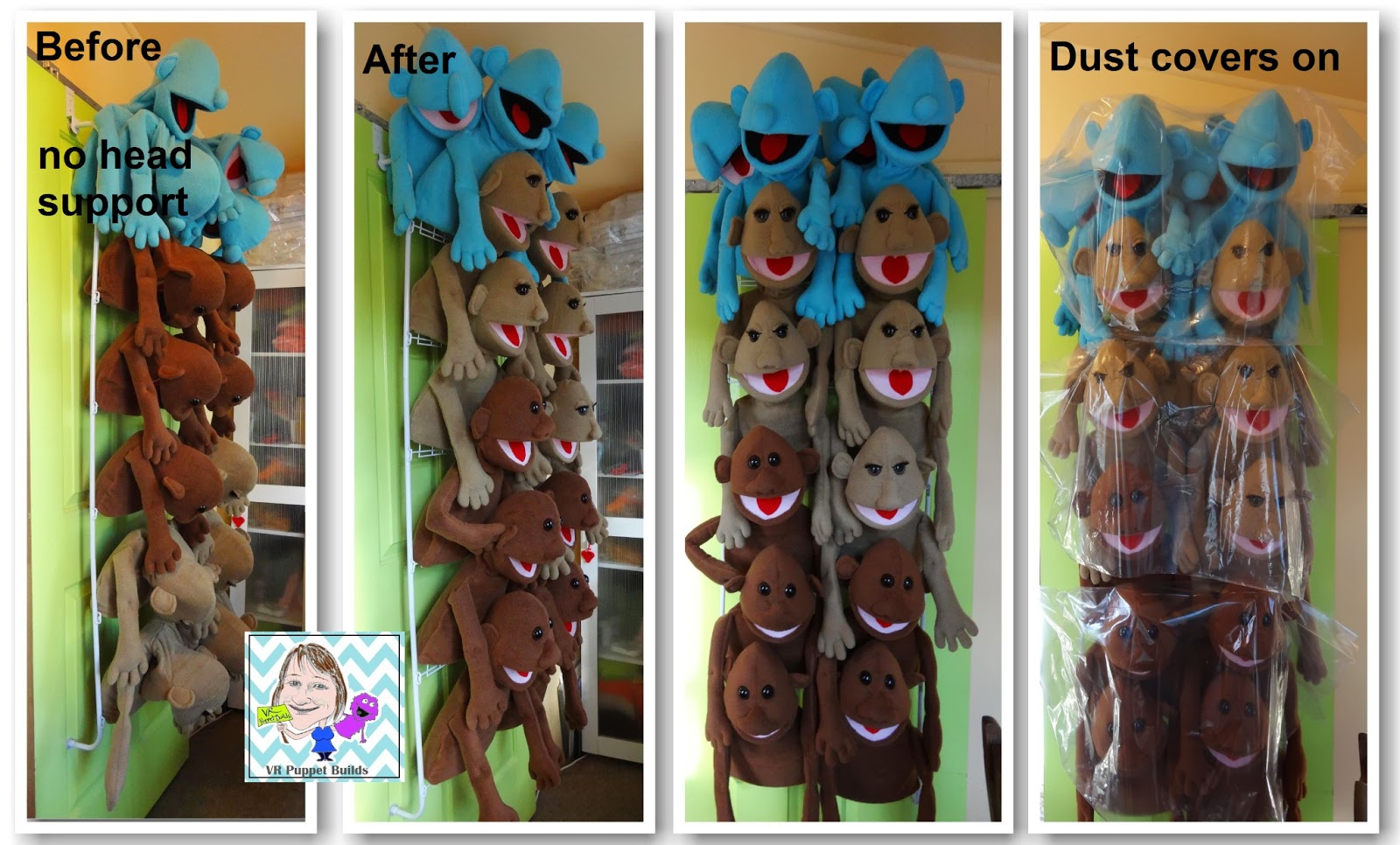 VR Puppet Builds Storage rack idea for your puppets