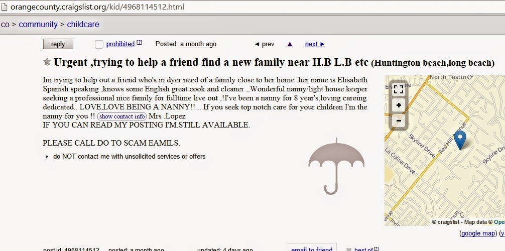 Http Orangecounty Craigslist Org Kid 4960744445 Html I Suggest She Post At The Soup Kitchen Because I Don T Know Any Nanny That Hungry Http Orangecounty Craigslist Org Kid 4960744445 Html I Suggest She Post At The Soup Kitchen Because I Don T Know Any Nanny That Hungry