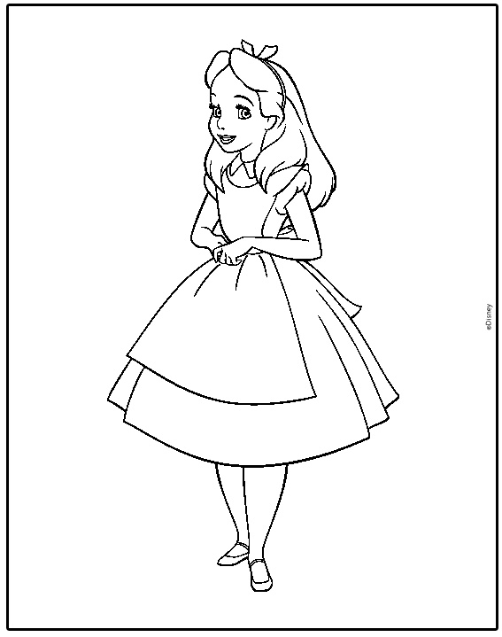 Alice in Wonderland Coloring Pages 001 title=