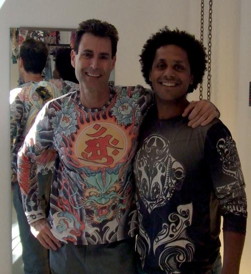 Uri Geller that is wearing a shirt designed by Tony Paukku Uri Geller that is wearing a shirt designed by Tony Paukku