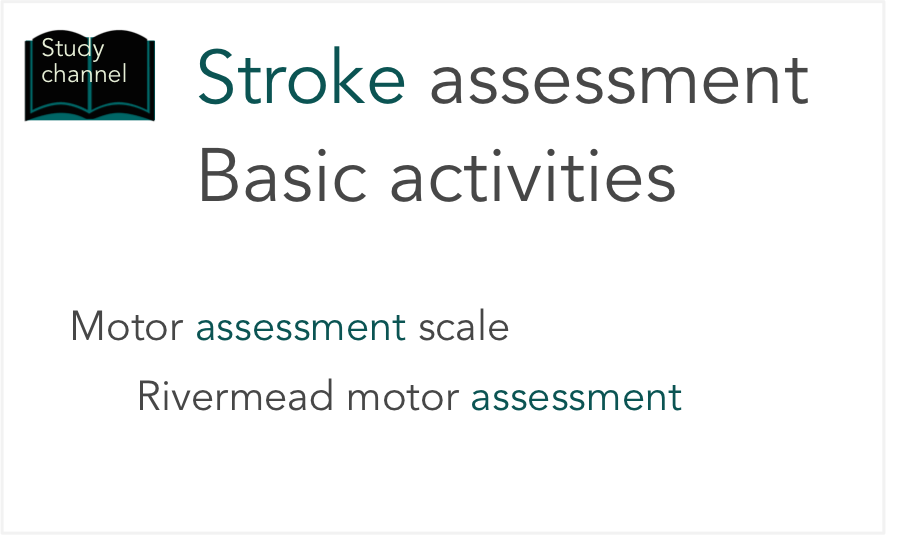 脳卒中患者の基本動作評価指標 - Study channel