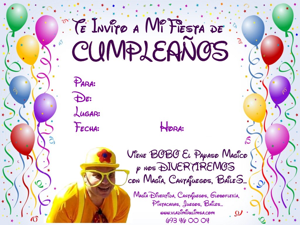 invitaciones de cumpleanos para ninos juve cenitdelacabrera co