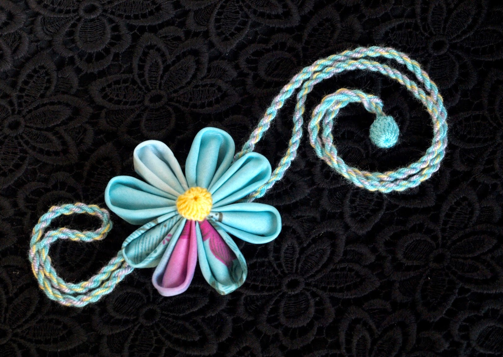 Kanzashi Flower Necklace