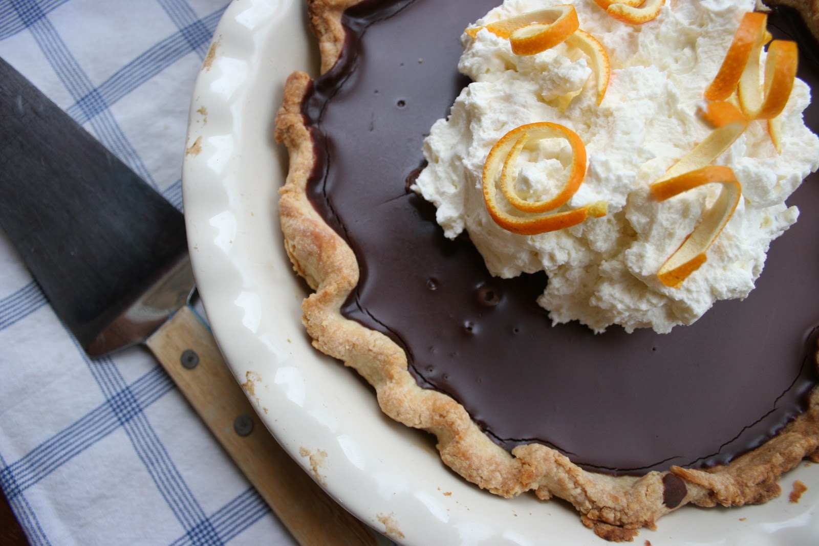 Nothing in the House Chocolate Orange Pie with Mascarpone Cream