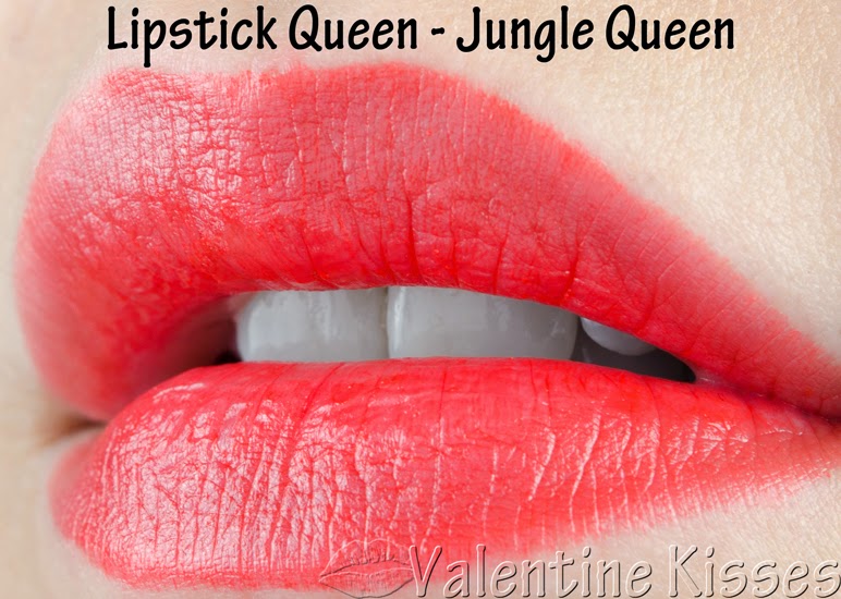 Valentine Kisses Lipstick Queen Jungle Queen lipstick pics, swatches