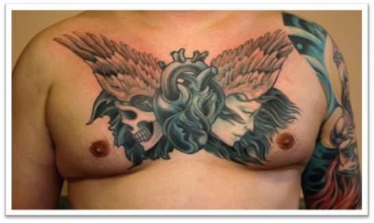 Fantasy Shoulder and Chest Tattoos Gallery for Men and Women