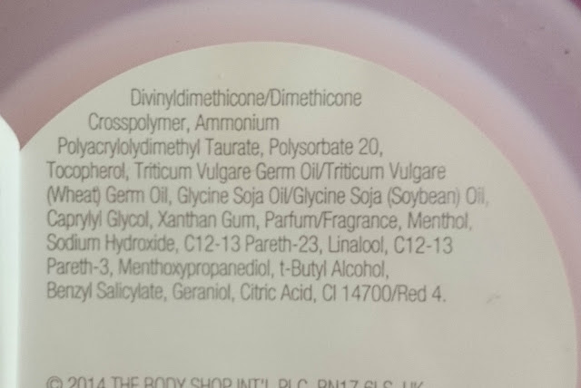 The Body Shop Vitamine E Aqua Boost Sorbet Ingredients