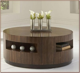 round coffee table with storage