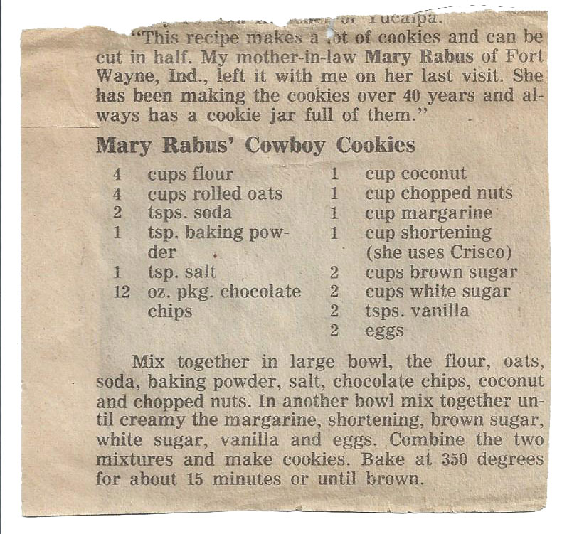 Sweet Magnolias Farm Free Printable Vintage Cookie Recipes Cowboy