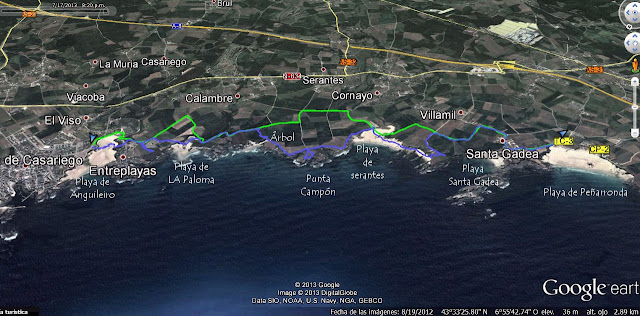 Mapa 1 - senda Costera de Tapia de Casariego a La Playa de Peñarronda Mapa 1 - senda Costera de Tapia de Casariego a La Playa de Peñarronda