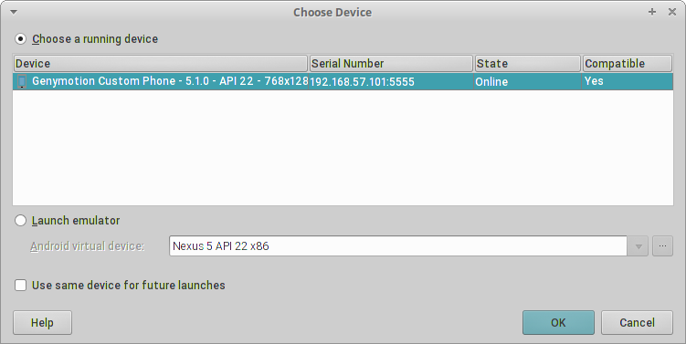 Pemilihan Emulator