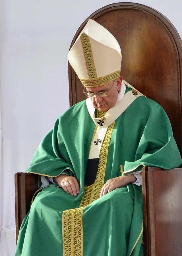 Papa Francisco se duerme durante una misa Papa Francisco se duerme durante una misa