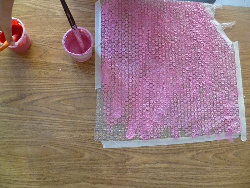 Early Childhood Education and Common Sense Bubble wrap printmaking