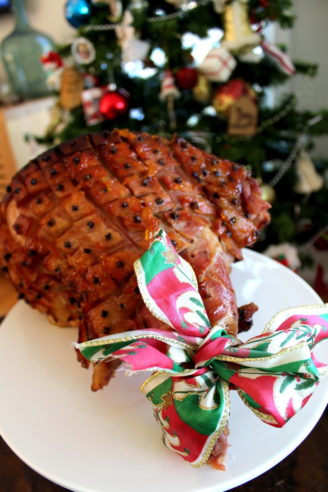 Glazed Christmas Ham with Guinness, Pineapple Juice and Marmalade