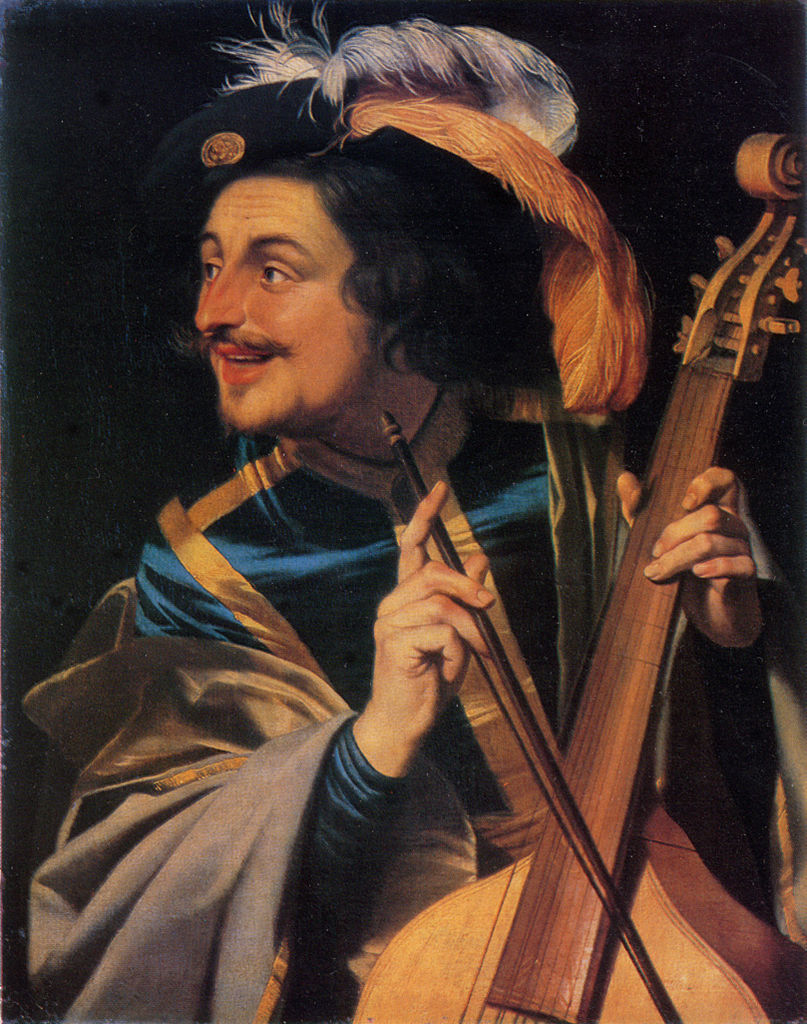 Gerard van Honthorst, Hombre con viola de gamba (1631) Gerard van Honthorst, Hombre con viola de gamba (1631)