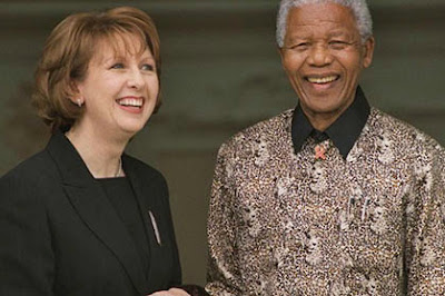 Nelson Mandela photographed with the former Irish president Mary McAleese (Photo: Irish Times) Nelson Mandela photographed with the former Irish president Mary McAleese (Photo: Irish Times)