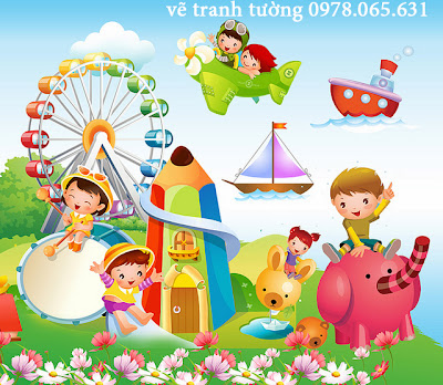 vẽ tranh tường cho bé vẽ tranh tường công chúa cổ tích cho bé