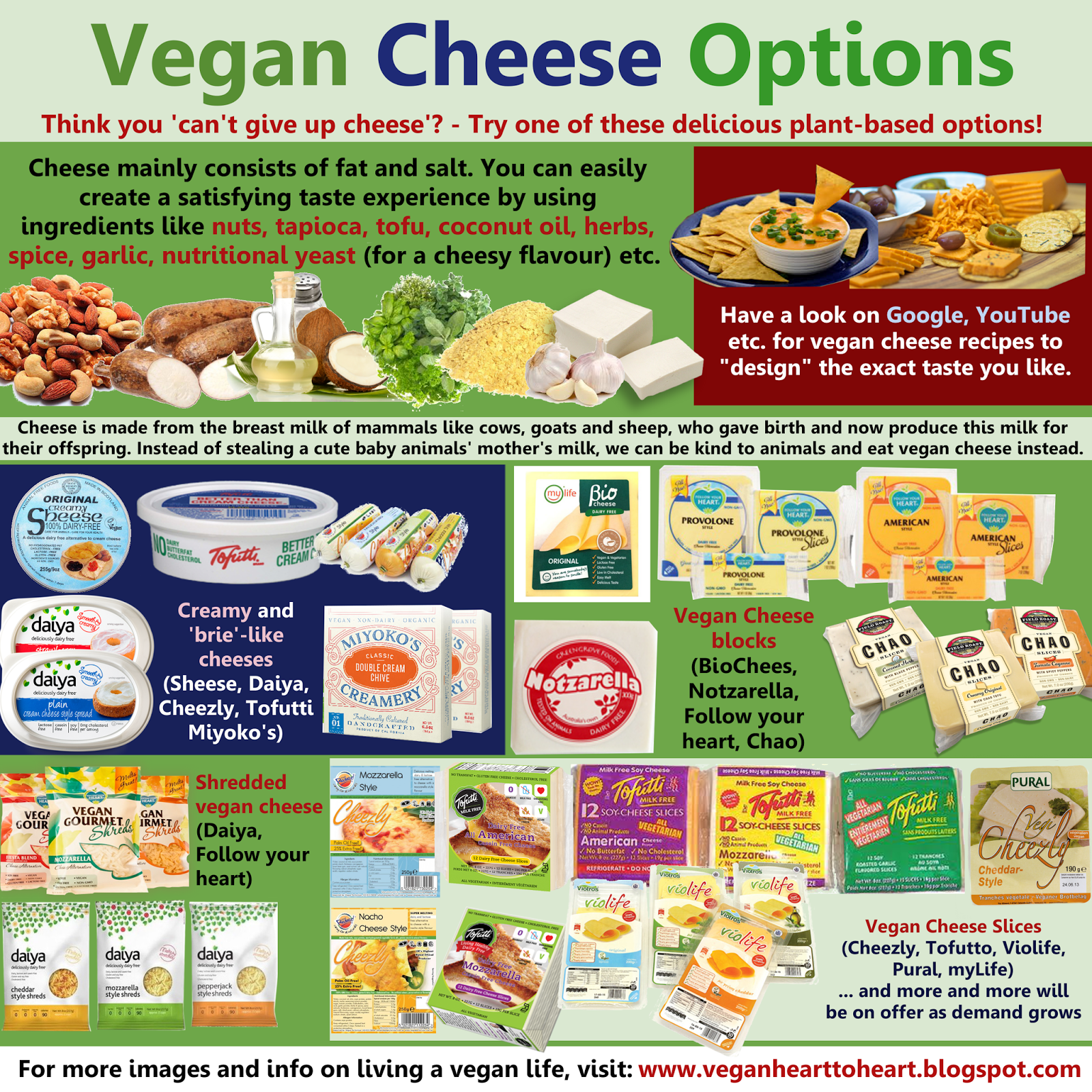 Vegan Heart to Heart Vegan cheese options