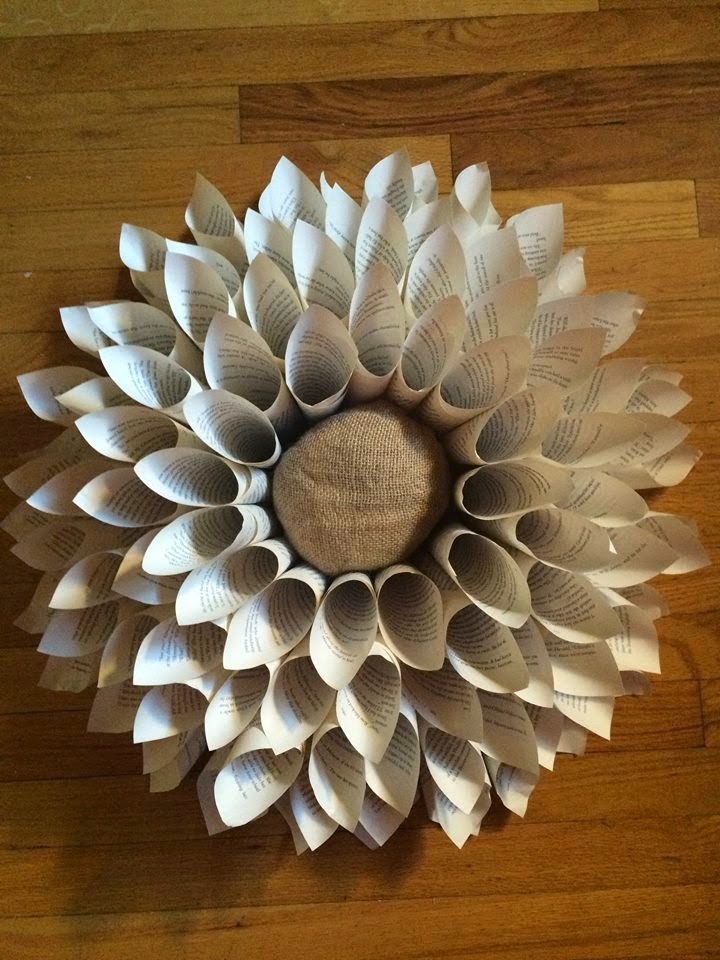 http://boreibydesign.blogspot.com/2015/01/diy-upcycle-book-page-flower-wreath.html