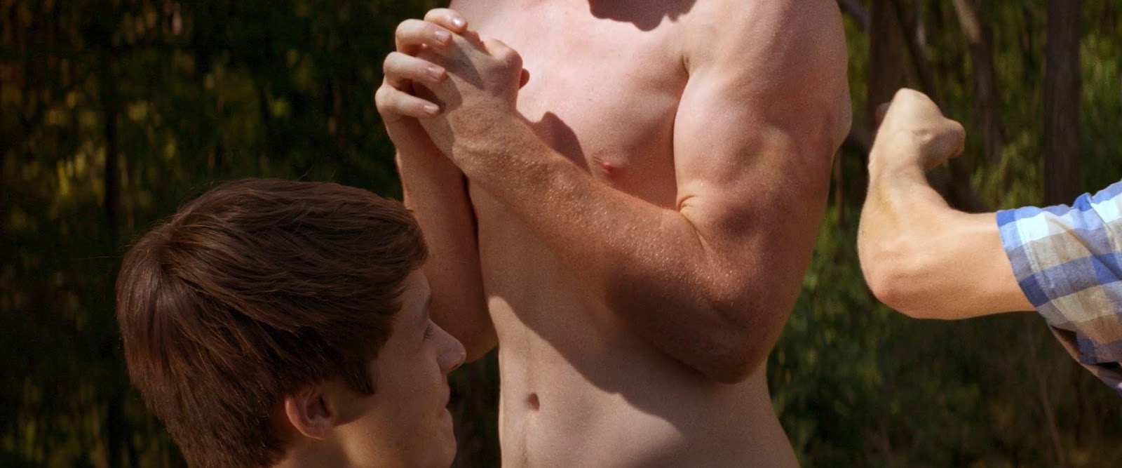 Gabriel Basso - Shirtless & Barefoot in "The Kings of Summer"...