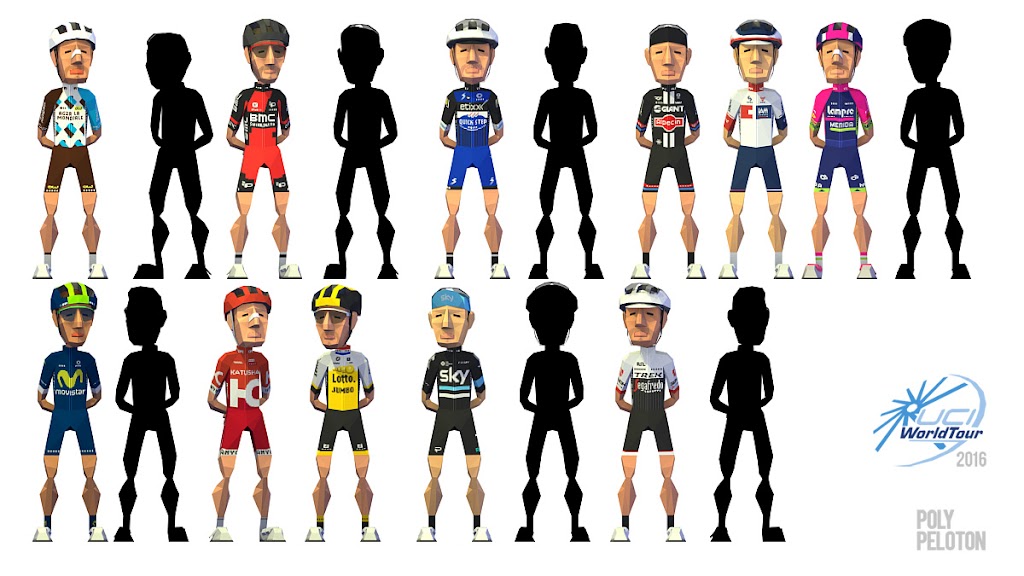 Poly Peloton WIP UCI WorldTour 2016 kits (latest)