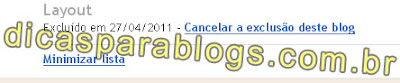 recuperar acesso ao blog