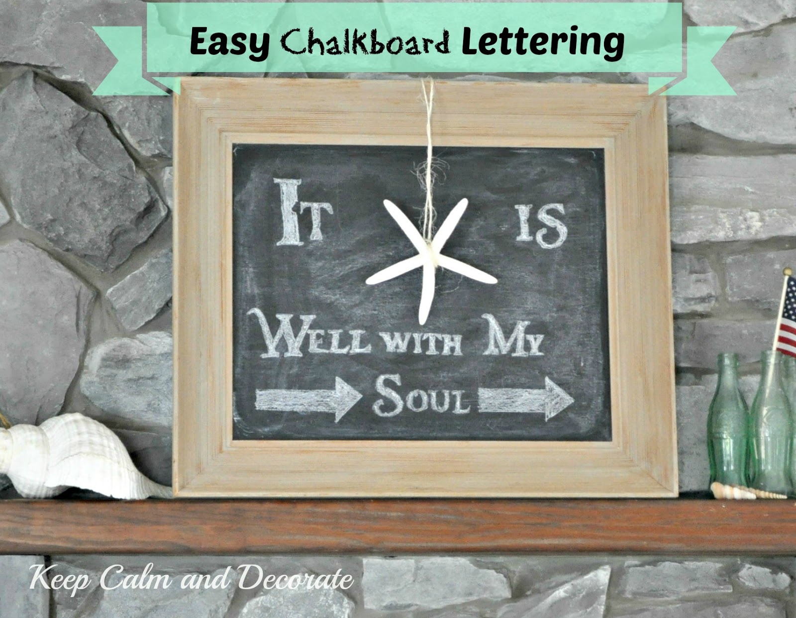 Keep Calm and Decorate Easy Chalkboard Lettering Tutorial