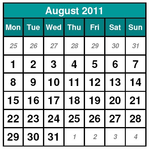 2011 Calander on Download Wallpapers Free  August 2011 Calendar