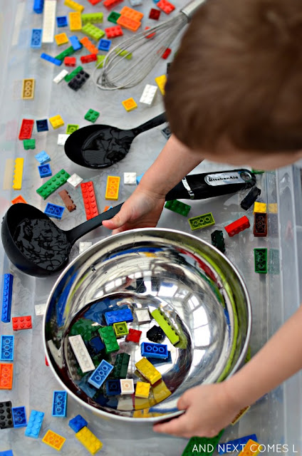 LEGO sensory soup - water play for kids from And Next Comes L