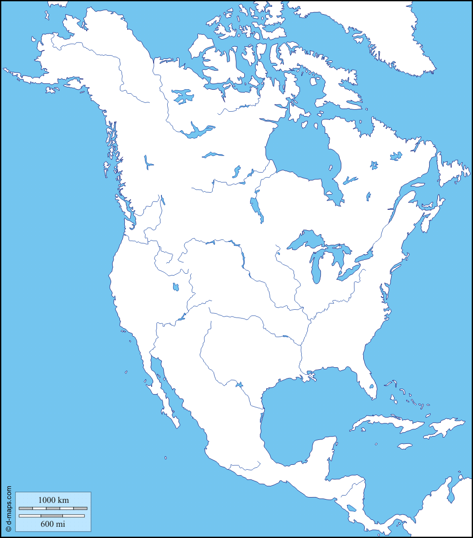 Cartina Fisica Muta Canada