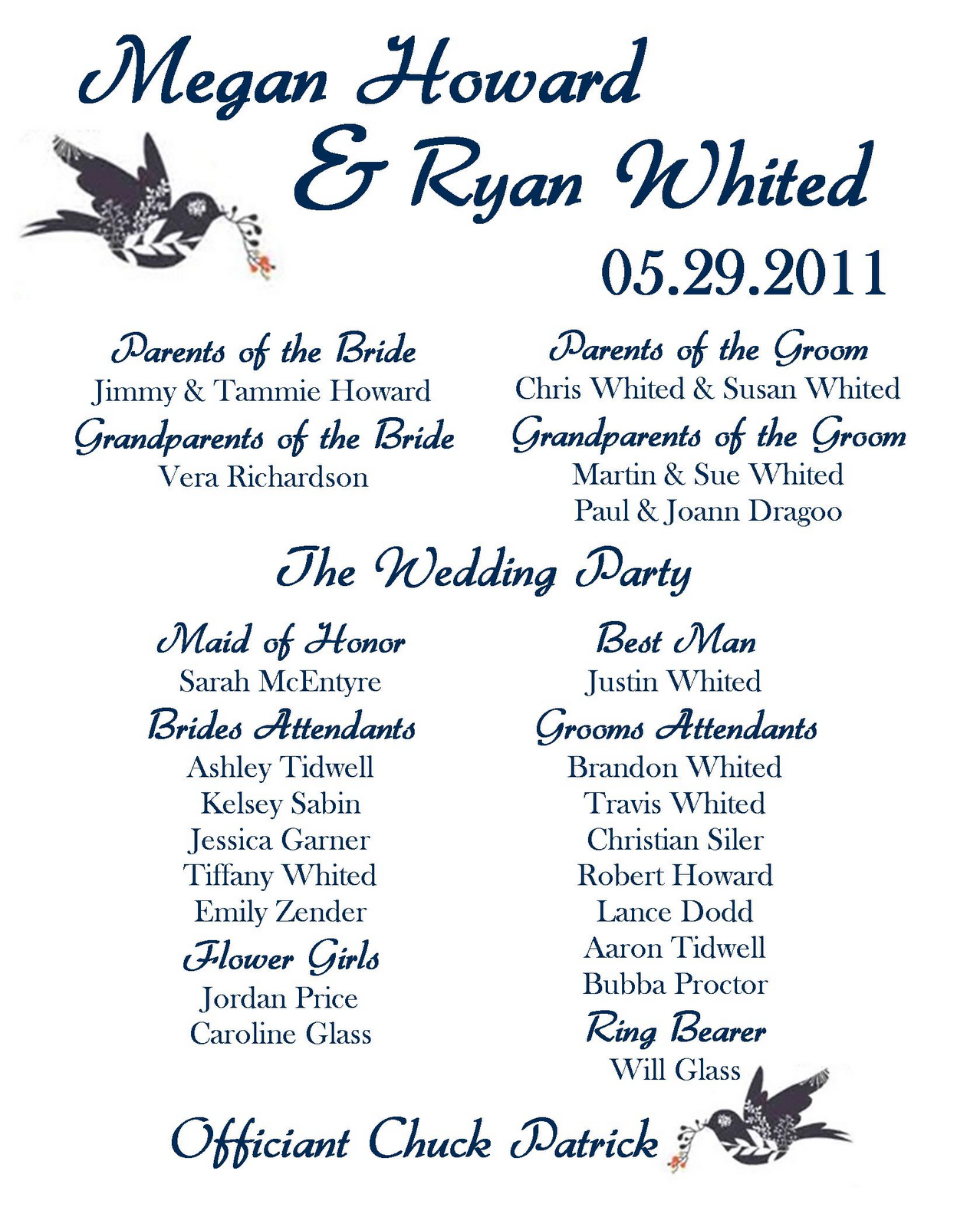 How to do a wedding program image