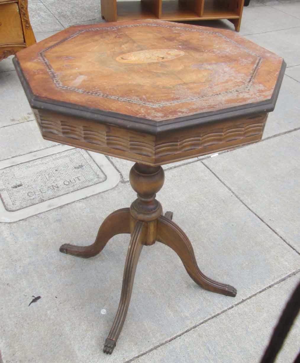 UHURU FURNITURE & COLLECTIBLES SOLD Antique Lamp Table with Delicate