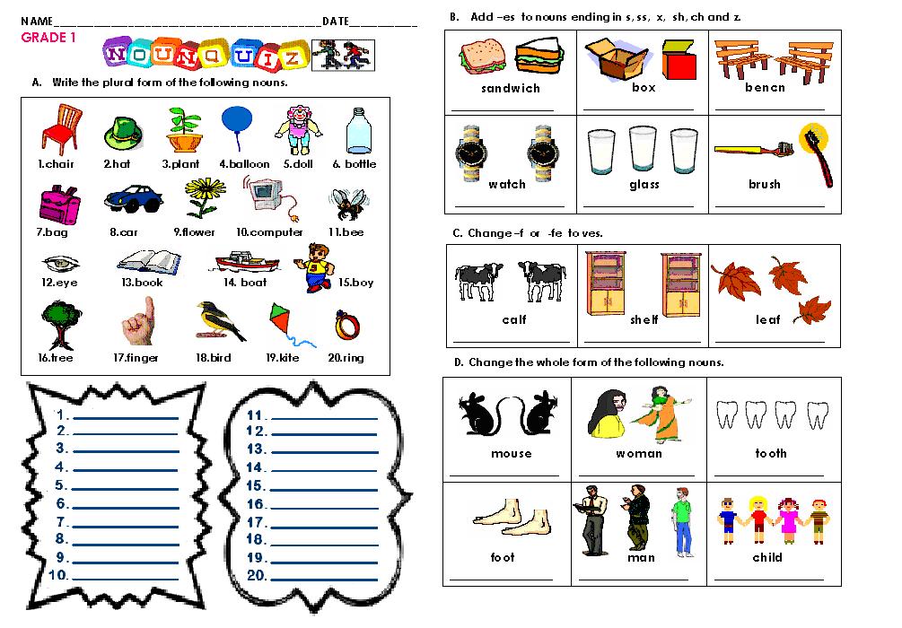La Escuela De Ingles De Eva Singular And Plural Nouns