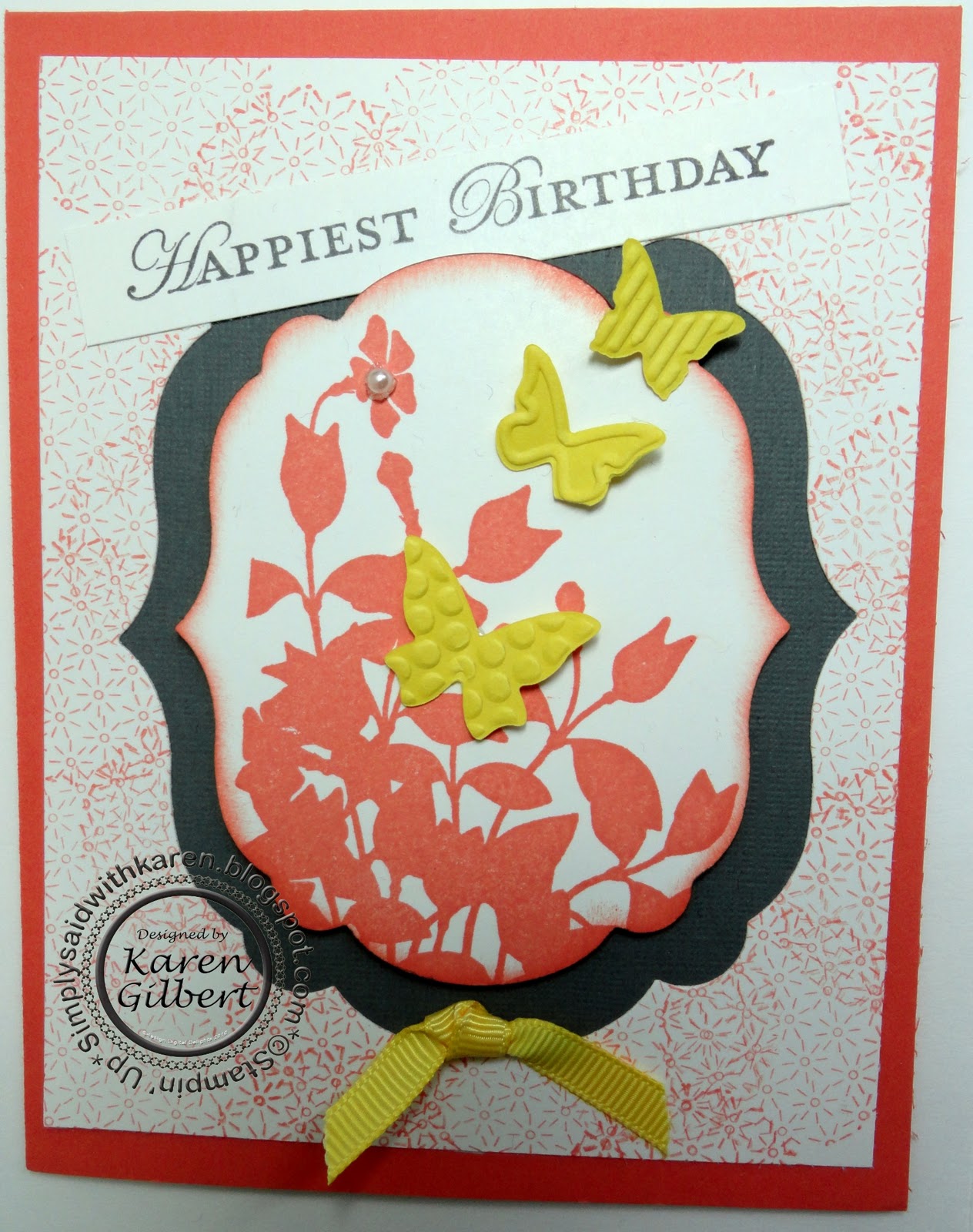 Calypso Coral Birthday Card.