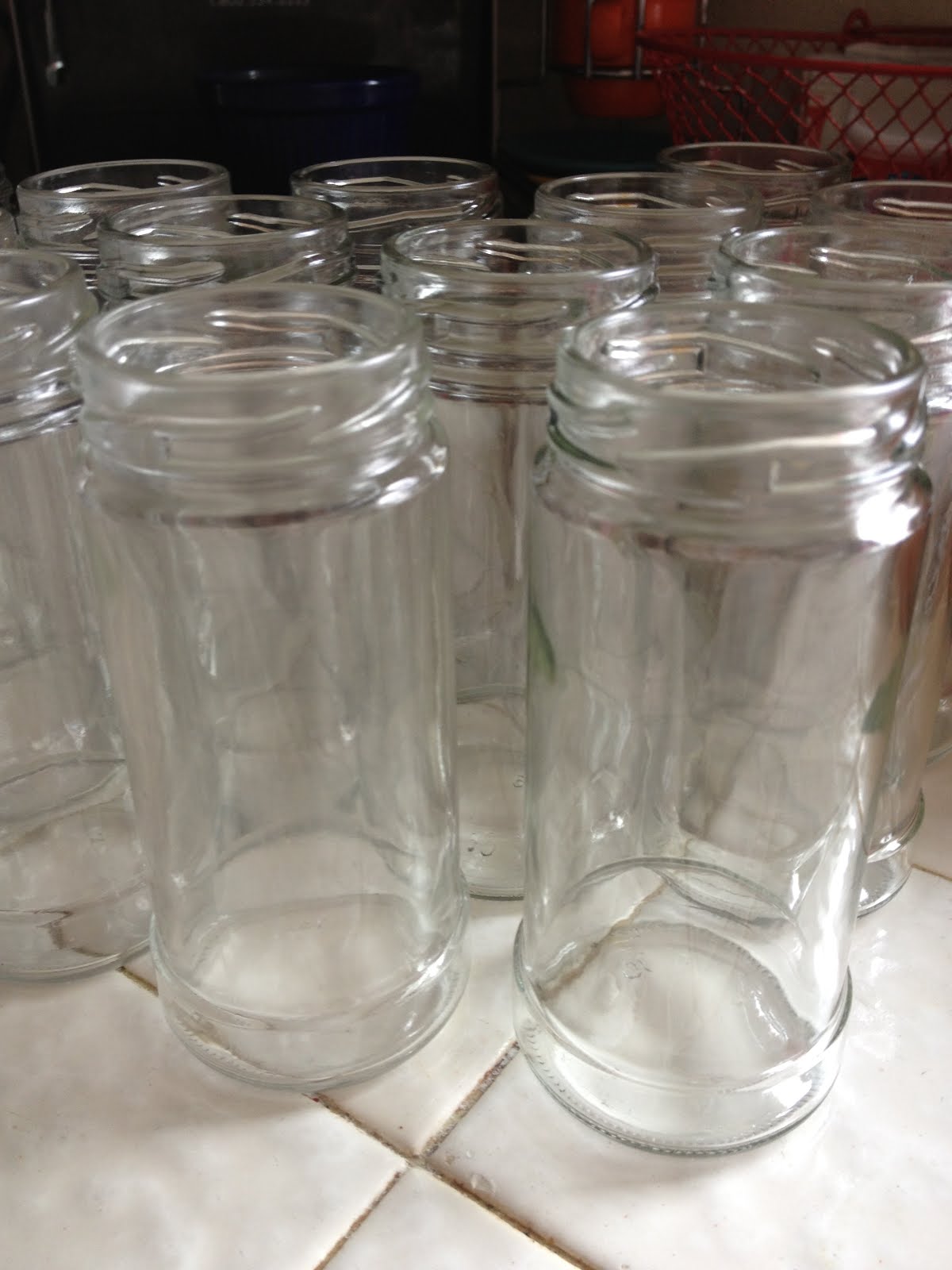 Mothering with Creativity Repurposing old jars into spice containers