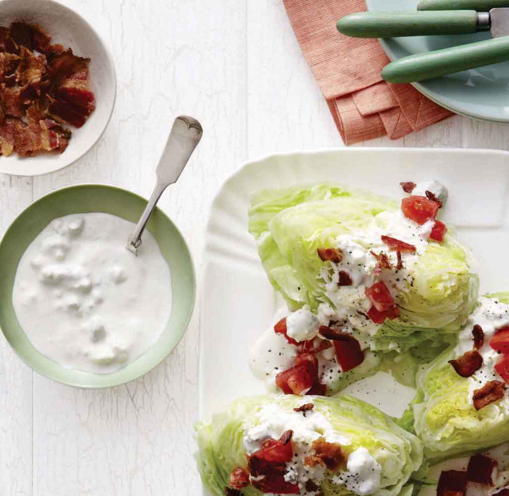 Easy Food Recipes and Cooking Lettuce Wedges with Blue Cheese Dressing