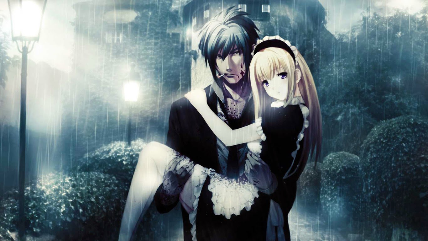 Loving Cute Anime Couple HD Wallpaper | Best Love HD Wallpapers