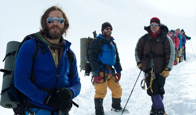 There's a storm coming, Mr. Wayne. Or rather, a Joker. Jake Gyllenhaal and Josh Brolin are among of the star-studded cast. gyllenhaal brolin everest 2015 movie still