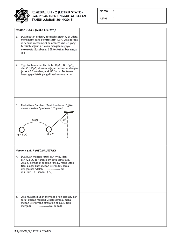 Betmen Fisika Soal Latihan Listrik Statis