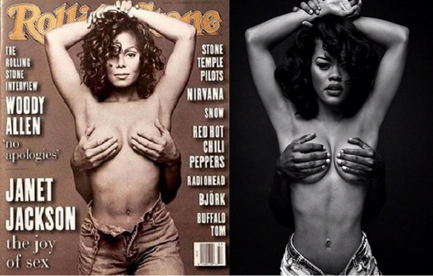 Teyana Taylor Recreates Janet Jackson’s Topless Rolling Stone Cover.
