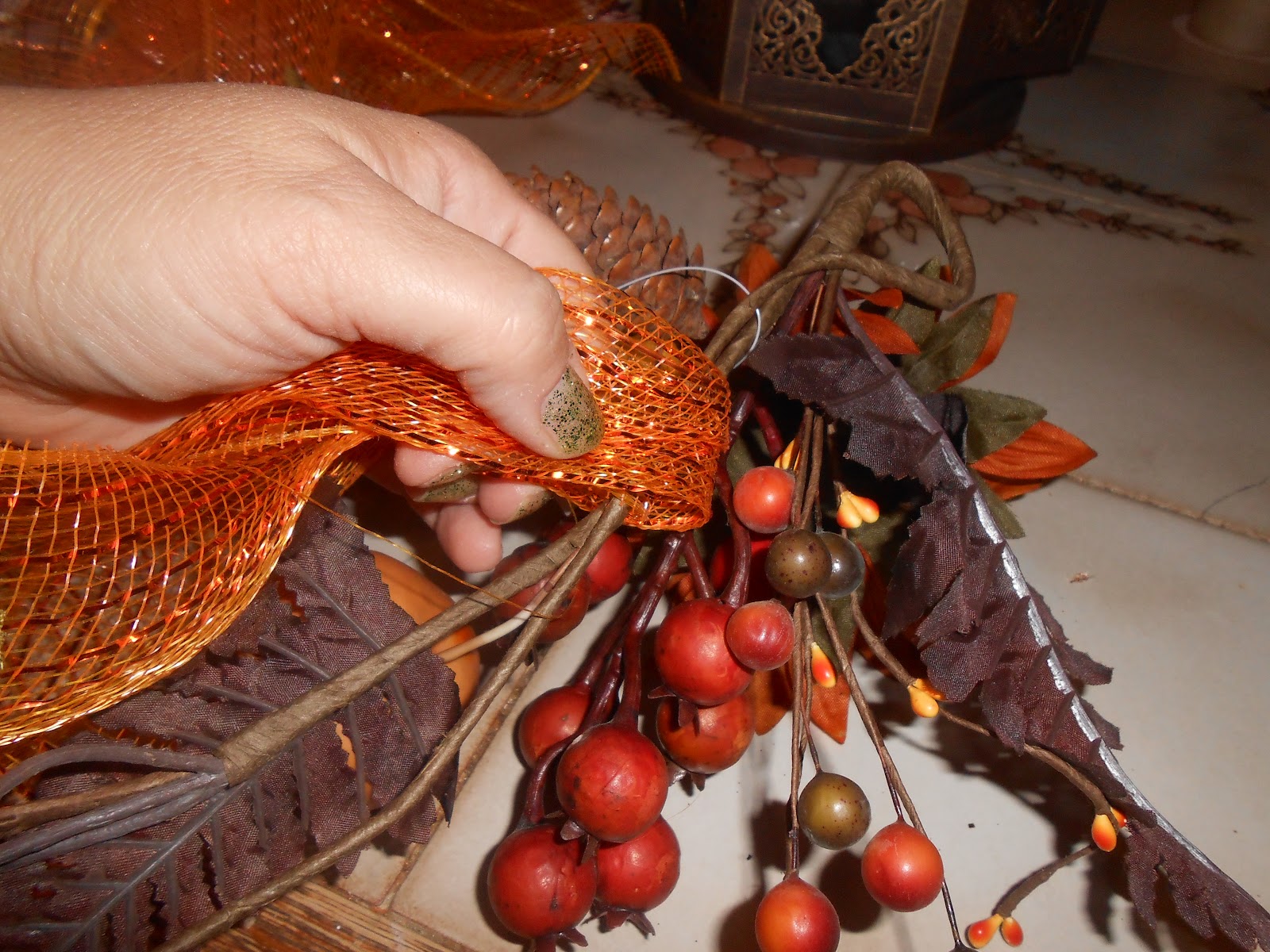 Tiaras and Bowties Embellished Lantern Swag A How To!