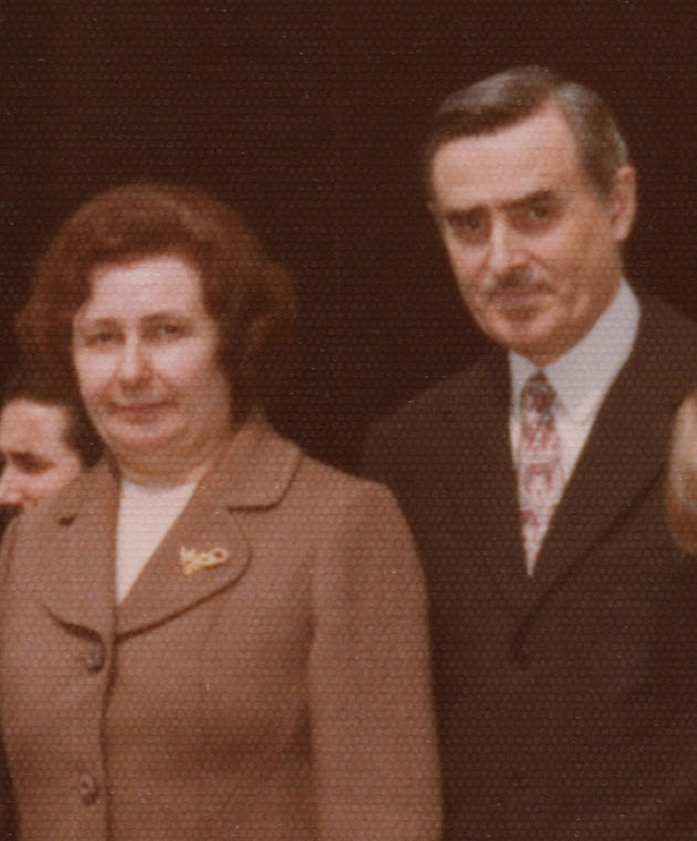 Carlo Narratone con l' adoratissima moglie Maria il 25 marzo 1972