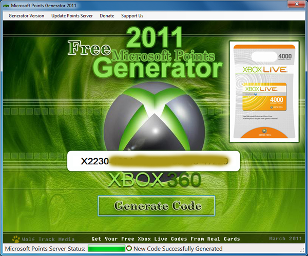 Free Xbox Live Microsoft Points Codes 2012 Northwestern