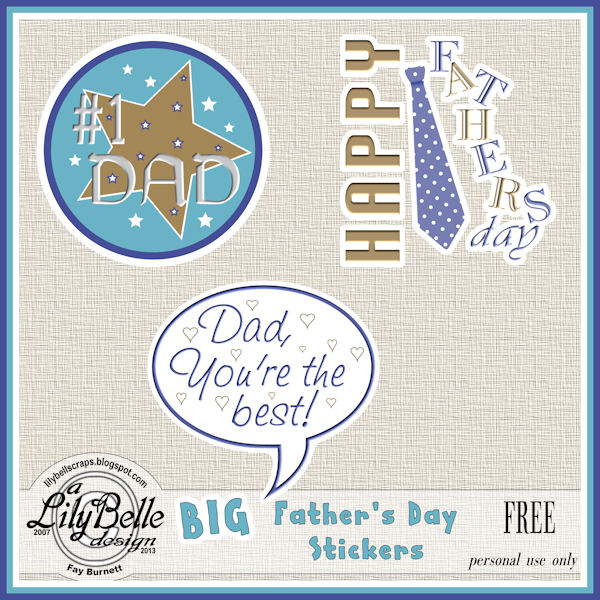 LILYBELLE SCRAPS: FATHER'S DAY STICKERS