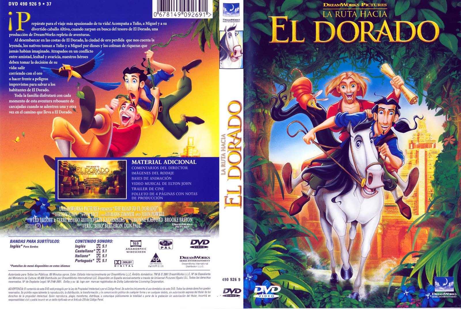 El Descubrimiento De Las Peliculas Ajenas A Disney El Camino Hacia El Dorado La Ruta Hacia El Dorado The Road To El Dorado